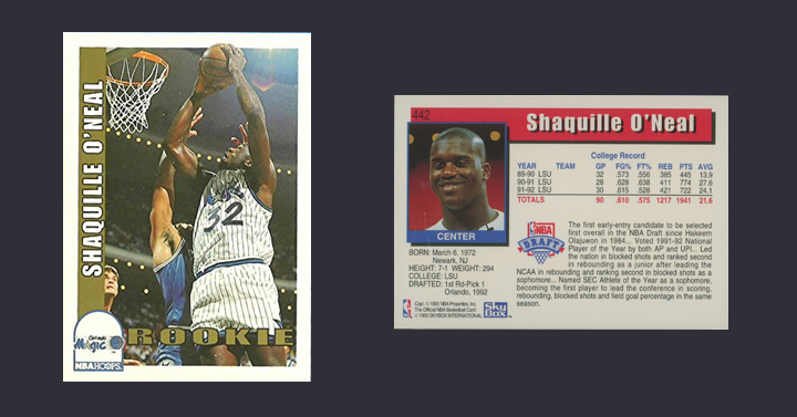 Typical 1992-93 Hoops Shaq Rookie
