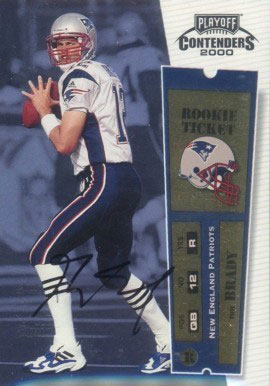 2000 Playoff Contenders Tom Brady Autograph Rookie Football Card