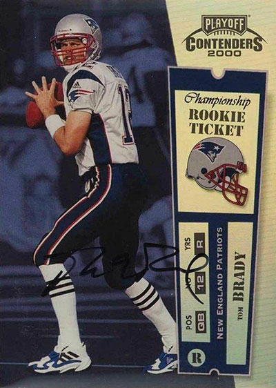 2000 Tom Brady Playoff Contenders Championship Ticket Autograph Rookie