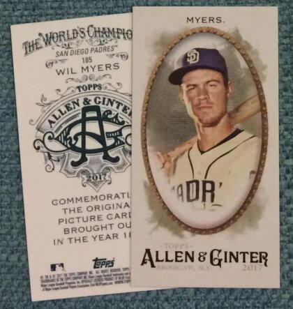 Wil Myers 2017 Allen & Ginter Minis (2) with A&G Back