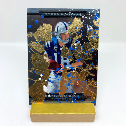 Peyton Manning 22kt gold custom football art card