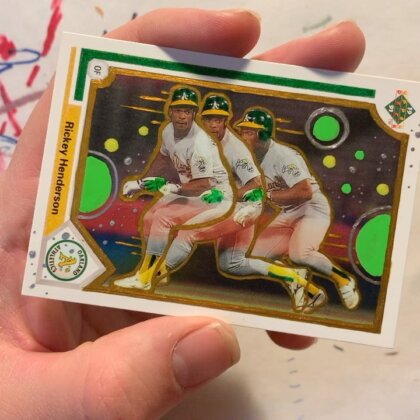 Rickey Henderson COSMIC COLLECTION custom art card