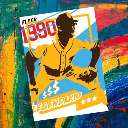 LEGENDARIO – 12×16 Art Canvas Print of Jose Uribe 1990 Fleer