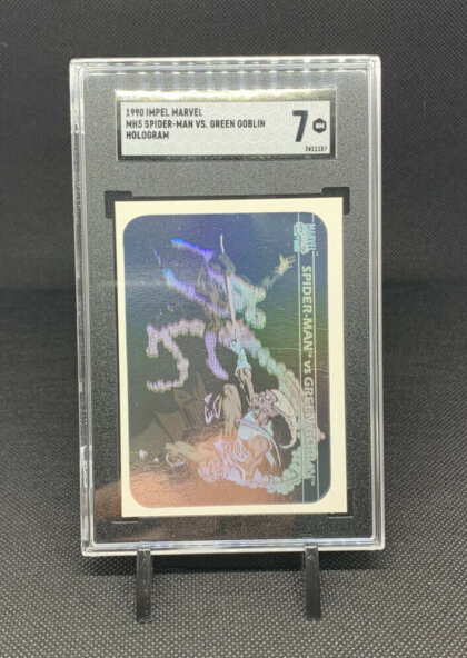 1990 Impel Marvel Hologram Spider-Man vs Green Goblin #MH5 Graded SGC 7