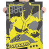 LEGENDARIO - Black and Yellow Variation 1/1 - 24x36 Art Canvas Print of Jose Uribe 1990 Fleer - signed and numbered by artist - Image 2