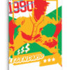 LEGENDARIO - Green and Red Variation #/5 - 24x36 Art Canvas Print of Jose Uribe 1990 Fleer - signed and numbered by artist - Image 6