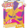 LEGENDARIO - Pink and Purple Variation #/5 - 24x36 Art Canvas Print of Jose Uribe 1990 Fleer - signed and numbered by artist - Image 2
