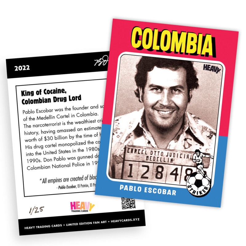 Heavy Trading Cards 01 - Pablo Escobar rookie card