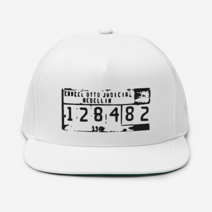 Pablo Escobar Mugshot Board Flat Bill Cap – Open Edition