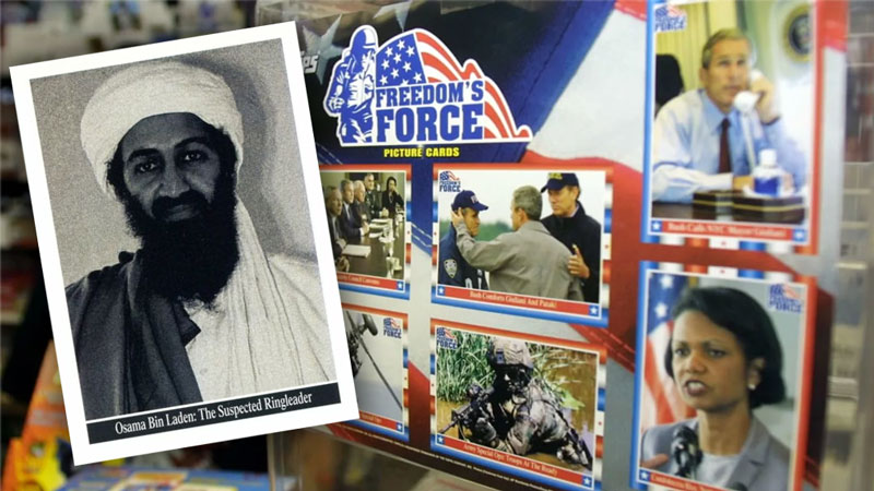 2001 Topps Enduring Freedom with Osama Bin Laden rookie card