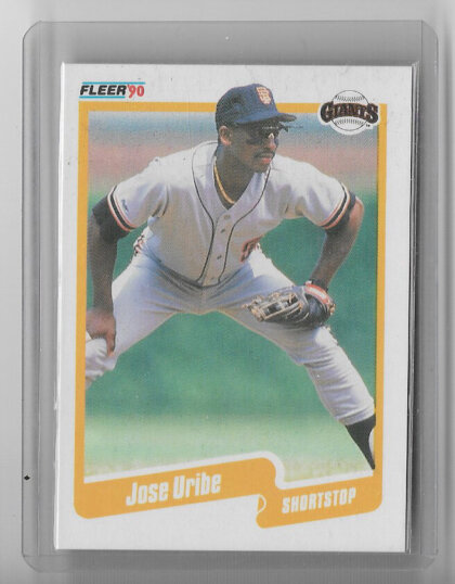 Jose Uribe 1990 Fleer #74