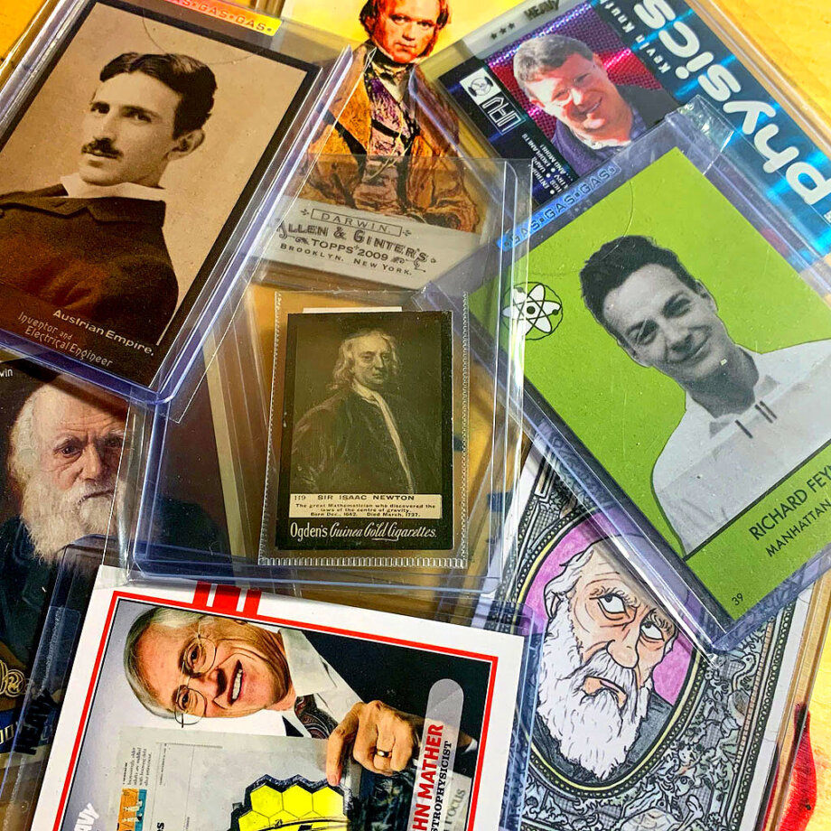 Isaac Newton Rookie Card, and Other Scientist Trading Cards