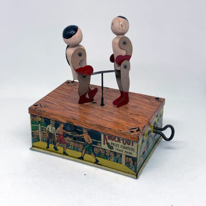 Antique Boxing Wind Up Tin Toy